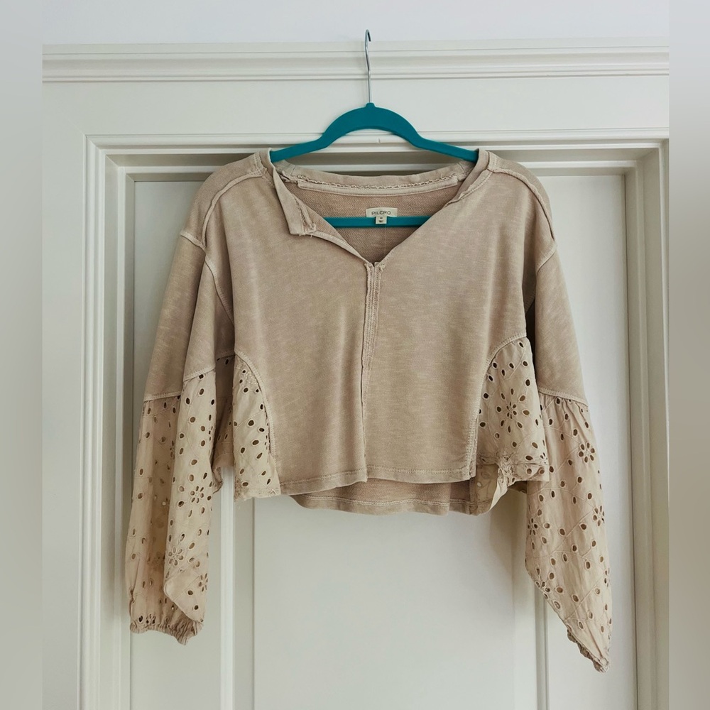 PILCRO CROPPED SHIRT SIZE XS